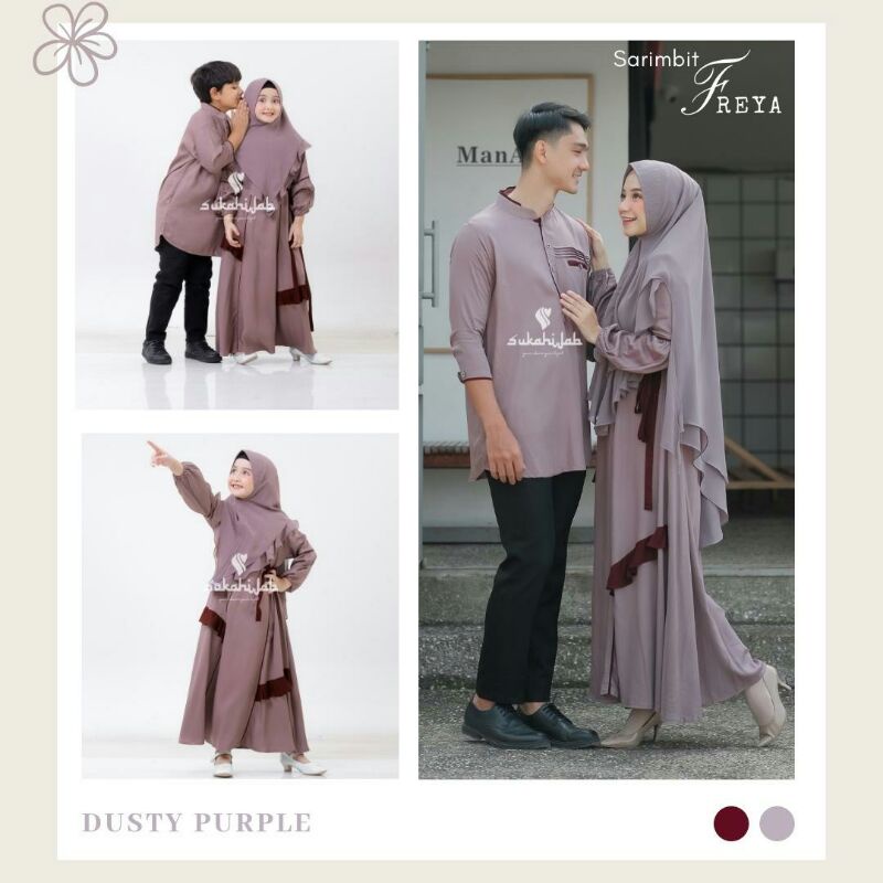FREYA COUPLE BY SUKAHIJAB SARIMBIT SUKAHIJAB GAMIS SUKAHIJAB
