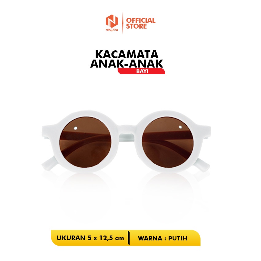 Kacamata Anak Model Bulat Dengan Lensa Hitam-PUTIH