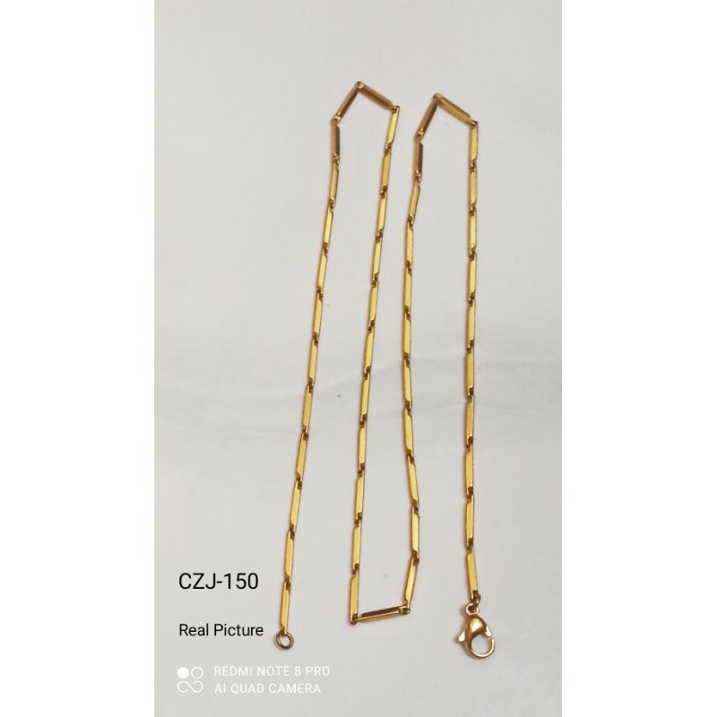 KALUNG TITANIUM PADI GOLD PRIA-WANITA-KALUNG PADI TITANIUM GOLD BAGUS