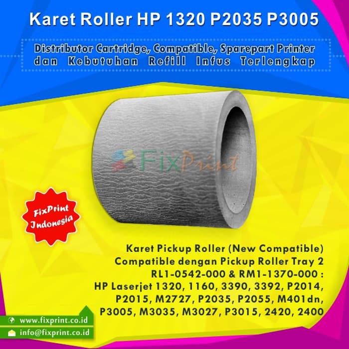 Karet Roller Atas HP Laserjet P2055 M401dn M3035 M3027 P3015 2420 2400