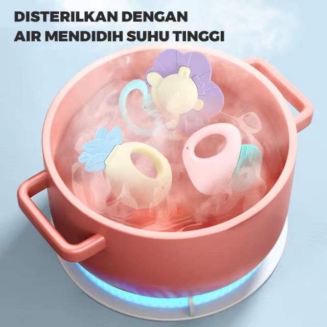 SB168 Mainan Gigitan Bayi Teether Bayi Bersuara Aman Gigitan Untuk Bayi BPA FREE