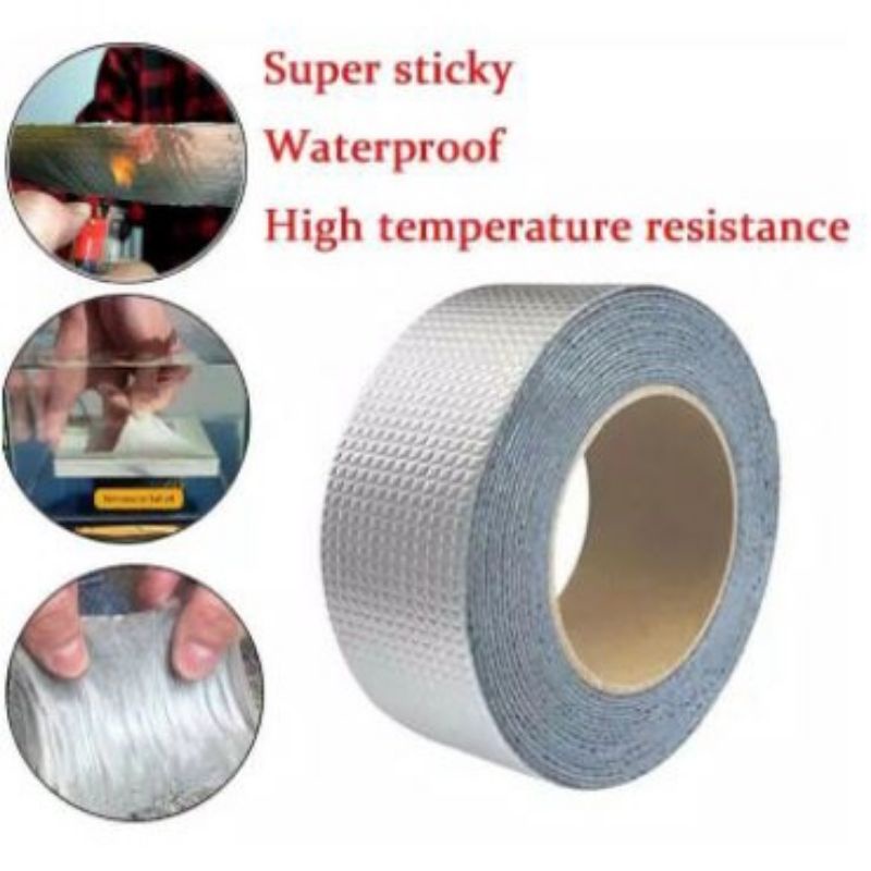 Lakban Anti Bocor Lem Anti Air Aluminium Foil Super Strong Butyl Waterproof Tape Serbaguna