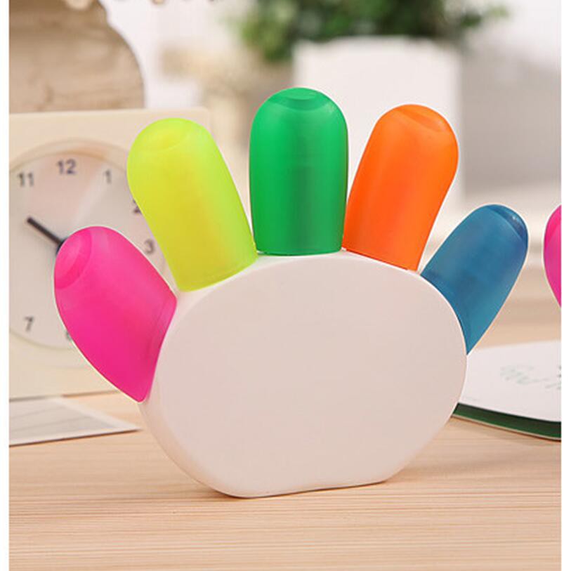 

Highlighter Model Jari 5 Warna / Highligter Promosi Cocok Untuk Souvenir Bisa Cetak Logo