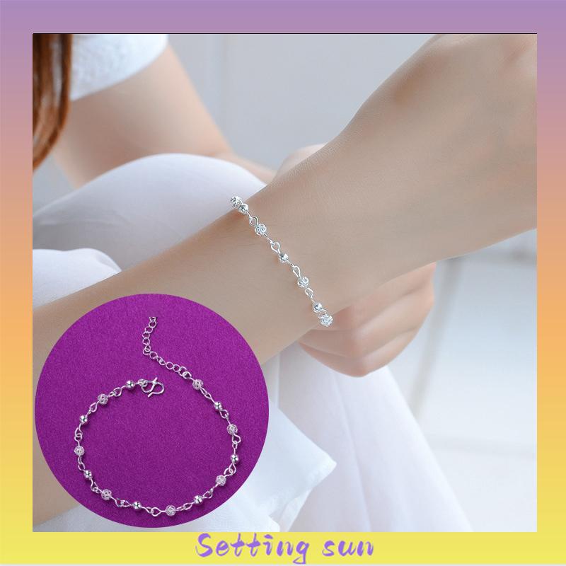 Gelang Kaki Sterling Silver 925 Gaya Korea Untuk Wanita Aksesoris Fashion TN