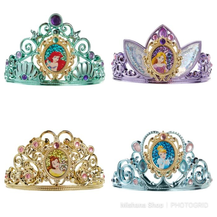 Mahkota Tiara Princess Belle Aurora Ariel Rapunzel Bando Anak Disney