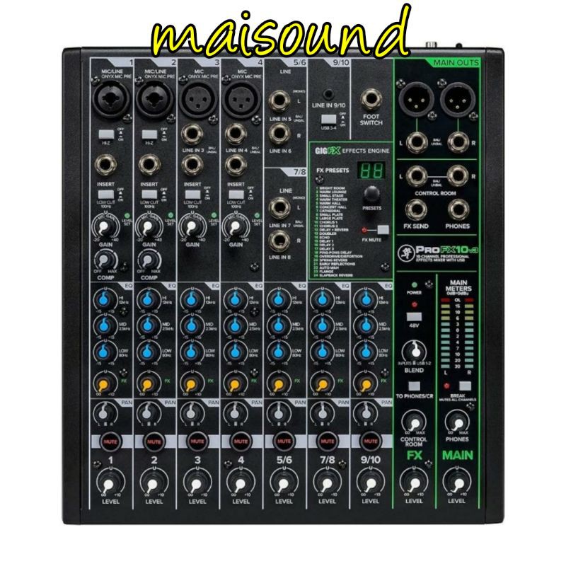 MIXER AUDIO MACKIE PRO FX10V3 FX 10V3 10 CHANNEL ORIGINAL