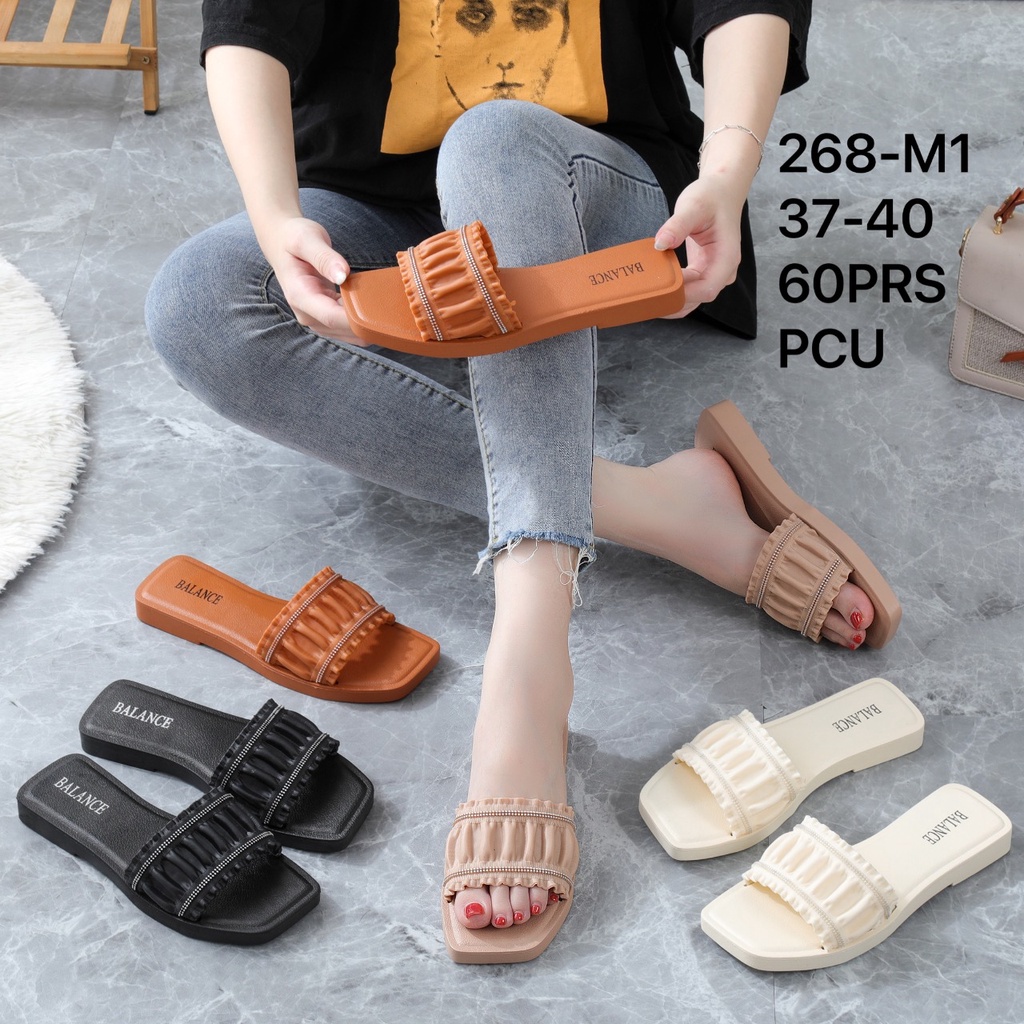 Sandal Selop Karet Perempuan / Sandal Jelly wanita sandal balance 268-M1