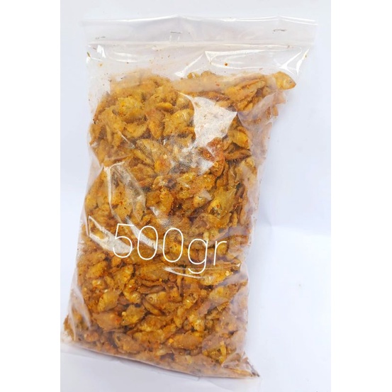 

BABBY FISH CRISPY PEDAS GURIH [ 500 gr ] BUMBU REMPAH ASLI DAUN JRUK