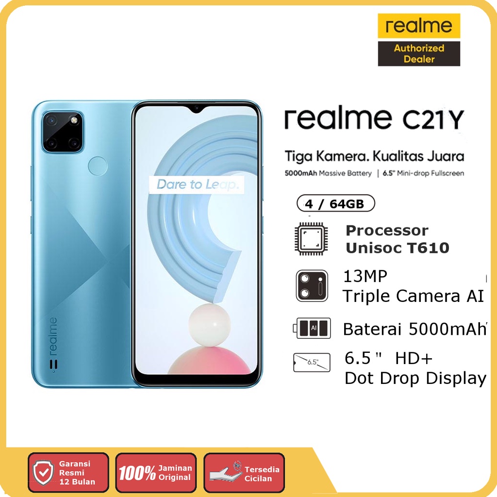 realme C21Y Ram 4GB dan Ram 3GB Resmi Promo