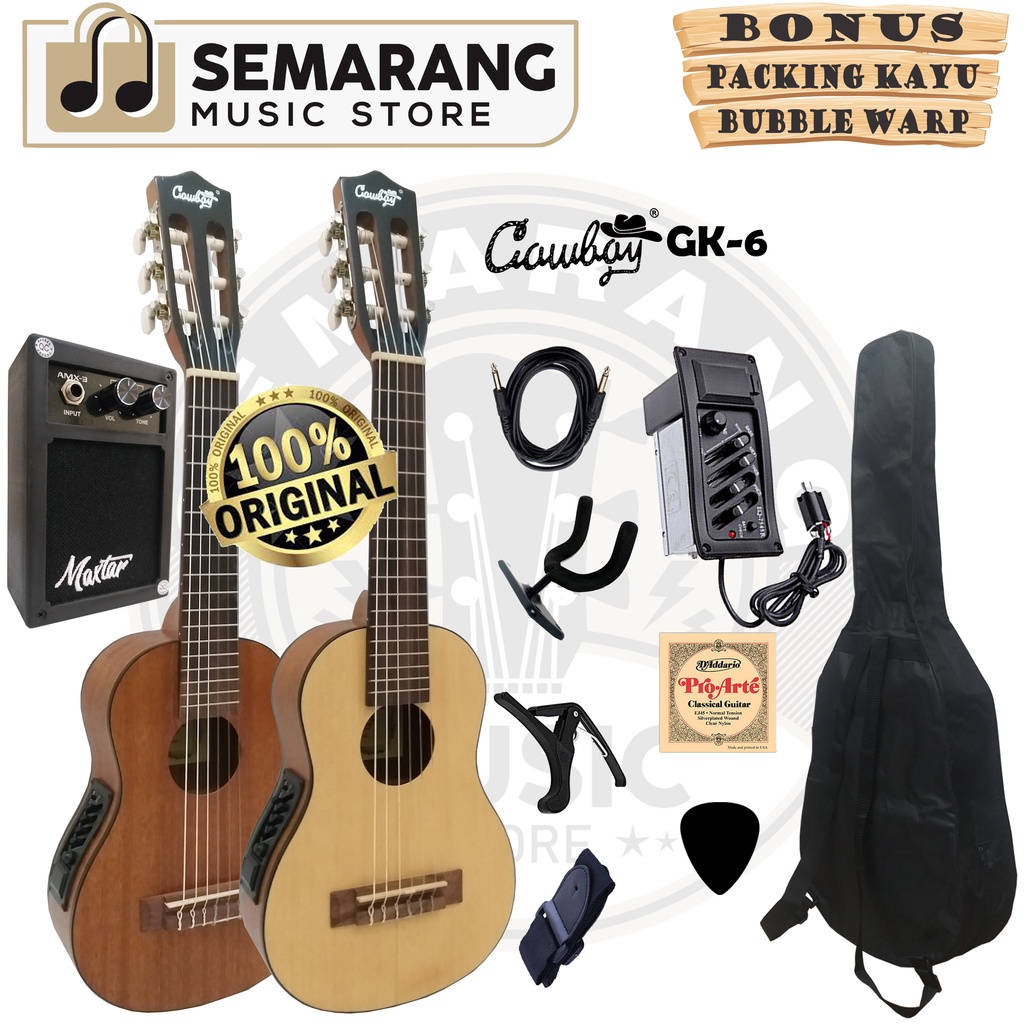 ORIGINAL!!! Guitalele Elektrik Import Merk Cowboy Equalizer 7545r GK-6 NA GK 6NS Gitar Cowboy