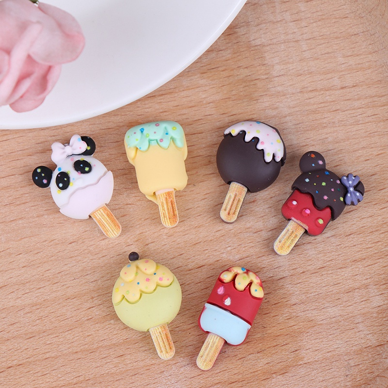 5pcs / set Mainan Miniatur Es Krim Popsicle Skala 1: 12 1: 6 Untuk Dekorasi Rumah Boneka