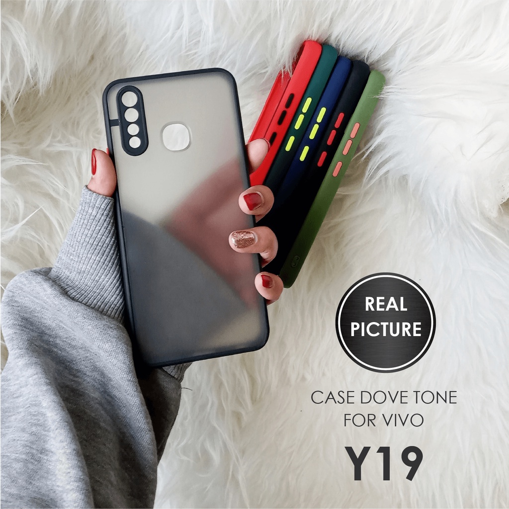 CASE HP VIVO Y19 SOFTCASE DOVE MATTE PLUS PELINDUNG CAMERA