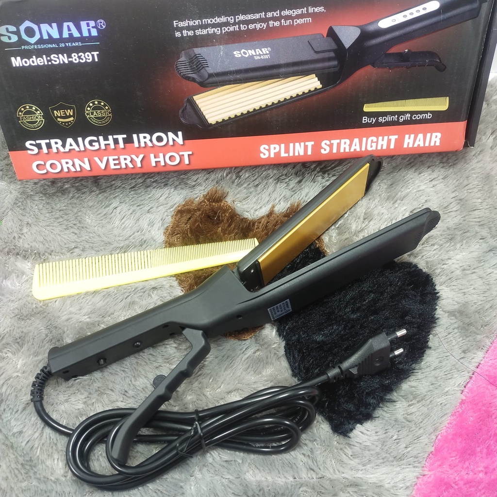 Catok Rambut Sonar SN 839 Splint Straight Hair / Catokan Keramik / catokan model gunting