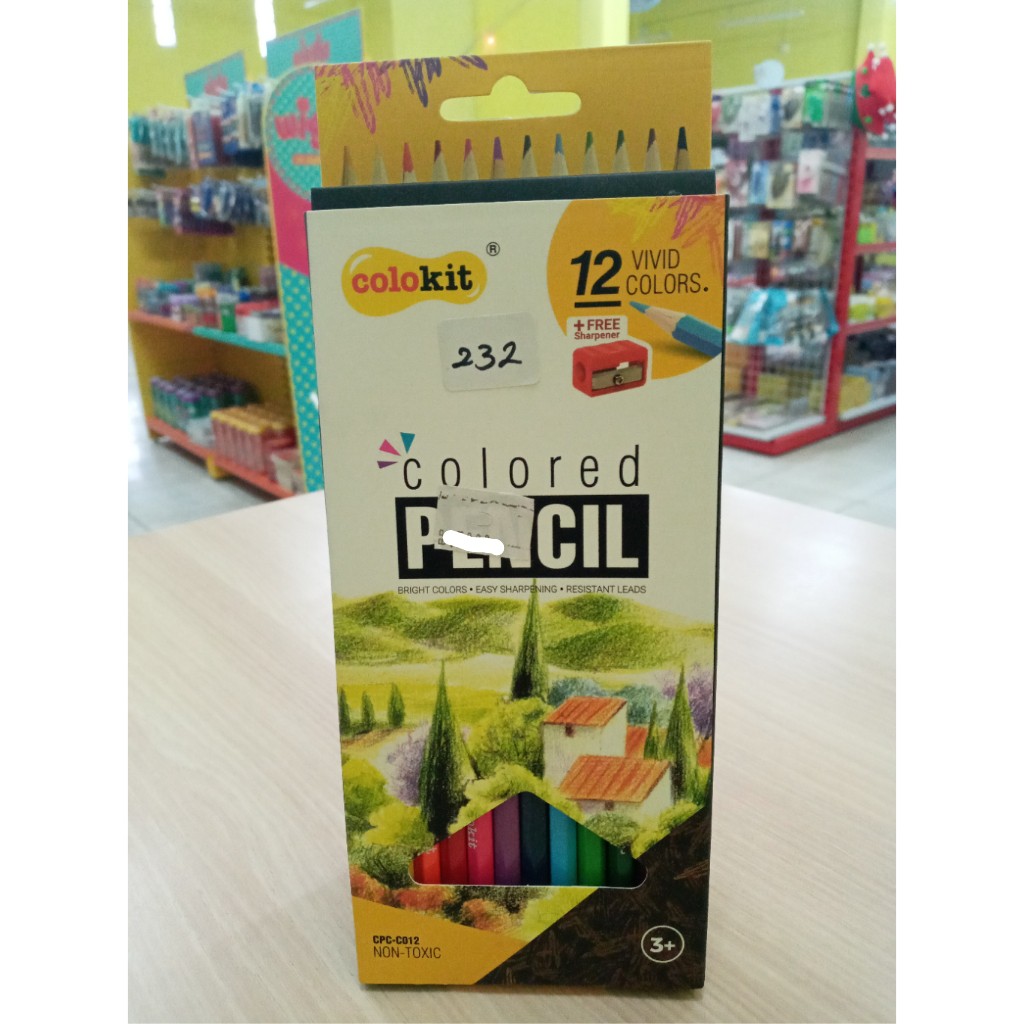 

Pensil Warna 12 Panjang Colokit + Free Sharpener