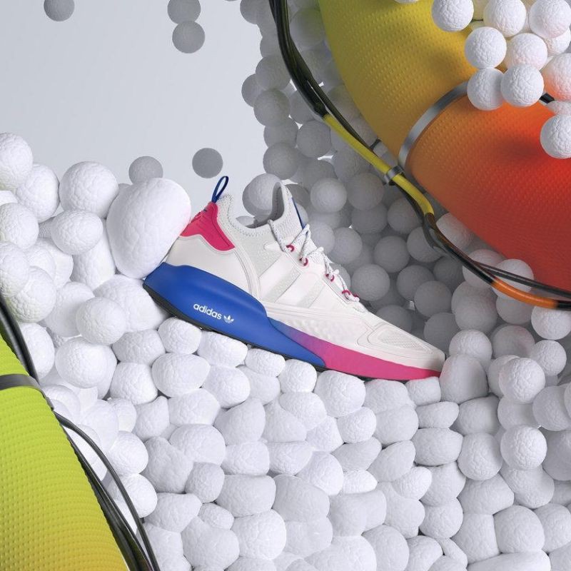 ADIDAS ZX 2K BOOST "CLOUD WHITE/GREY TWO/CORE BLACK"High Premium QualityBNIB (Brand New In Box)