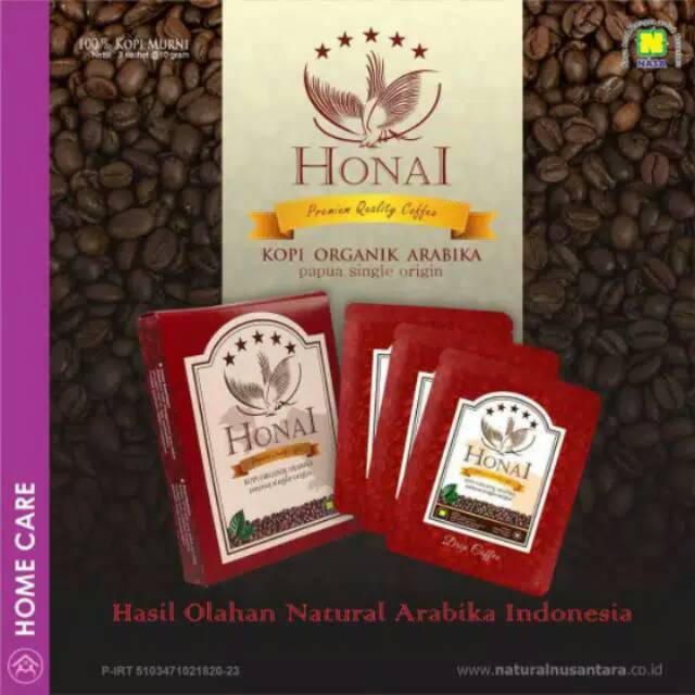 

Kopi Organik Arabika Papua Single Original nasa 3 sachet-HONAI