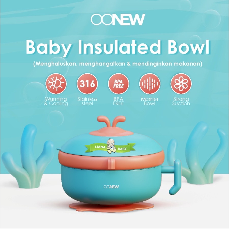 MAK254 MANGKOK MAKAN OONEW 3IN1 BABY INSULATED BOWL TB2030