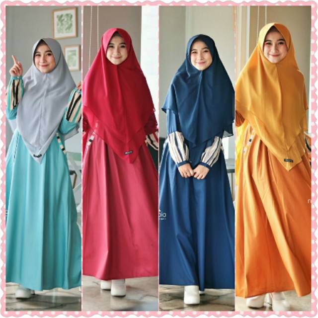 SALIMA DRESS GAMIS TOYOBO KOTAK KOTAK BY NUMAIA GAMIS AJA