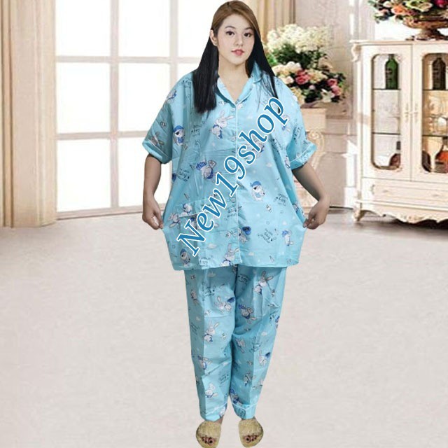 PIYAMA CP JUMBO SIZE XXL/KARAKTER/PIYAMA CPJUMBO STARMOON/BAJU TIDUR-DAY DREAM BIRU