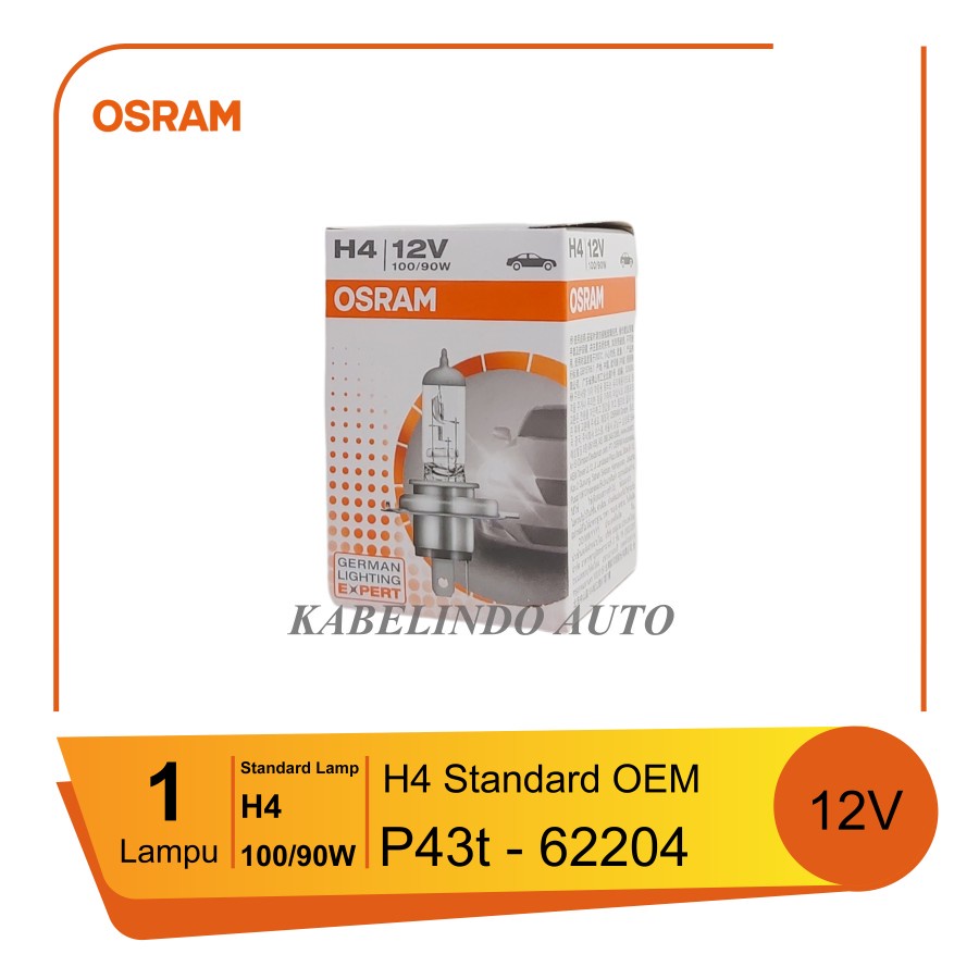 BOHLAM OSRAM HEADLAMP MOBIL H4 12V 100/90 WATT