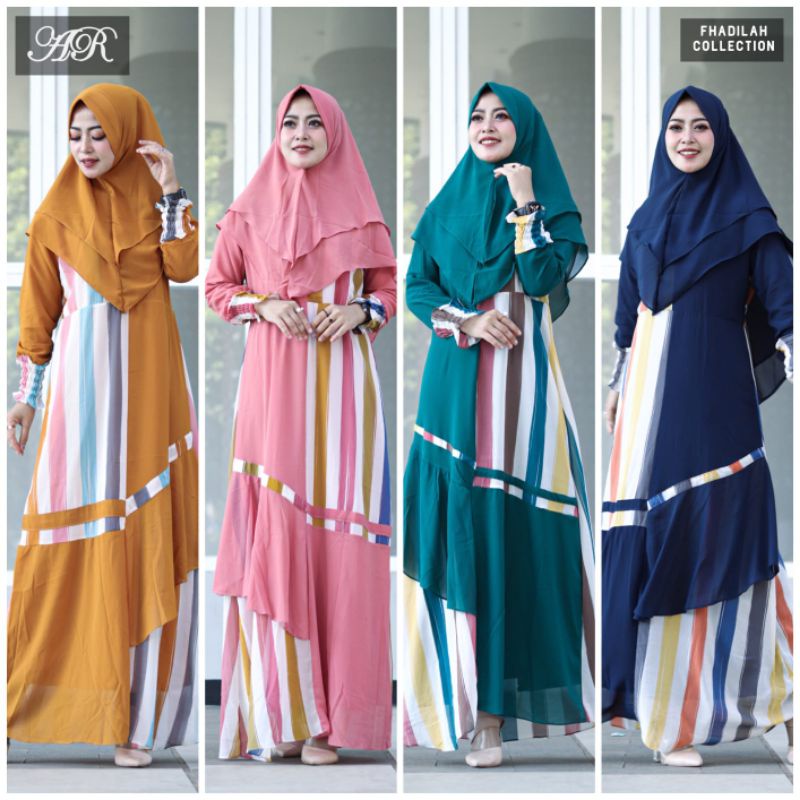 Gamis Hijab Full Ceruty | (Realpict COD)