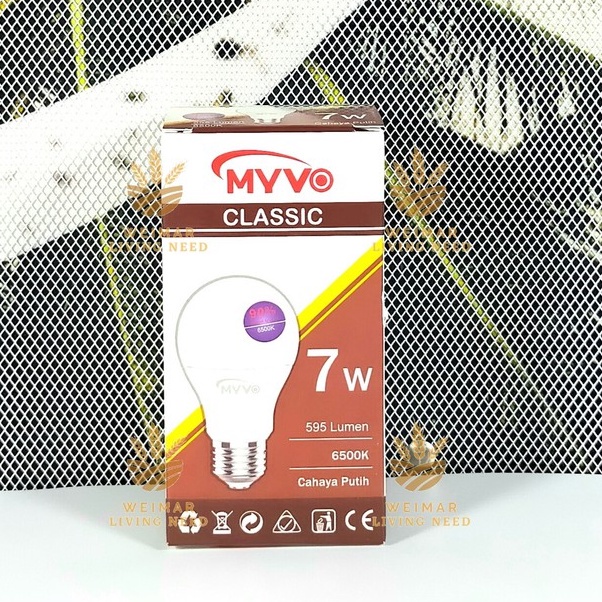 Myvo Classic Lampu Bohlam LED 7 Watt Murah Terang Bergaransi LED BULB