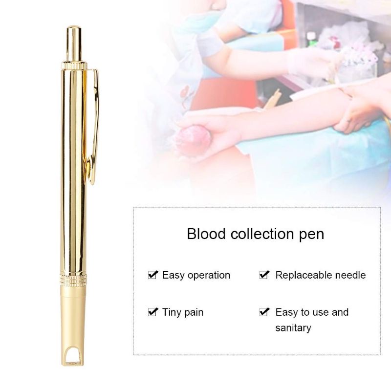 Pen Lancing Device Gold Sammora SM 228 / Pena Lancet Bekam Gold Automatic Original Sammora SM228