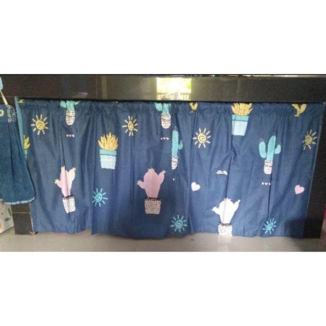 gorden kolong dapur kaktus biru