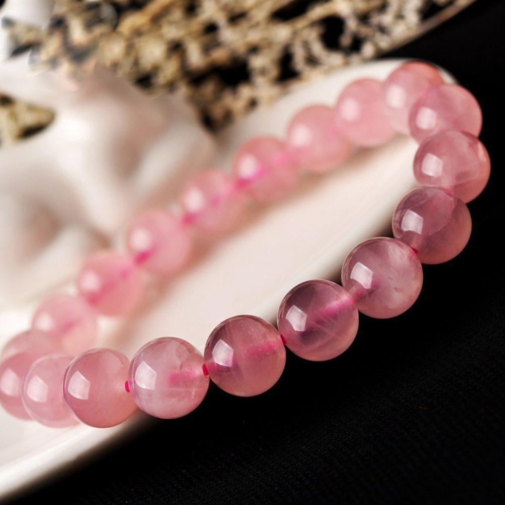 Mxbeauty Wanita Gelang Kristal Adjustable Sederhana Perhiasan Aksesoris Hadiah Kekasih Warna Solid Temperamen Beruntung Manik-Manik Bulat