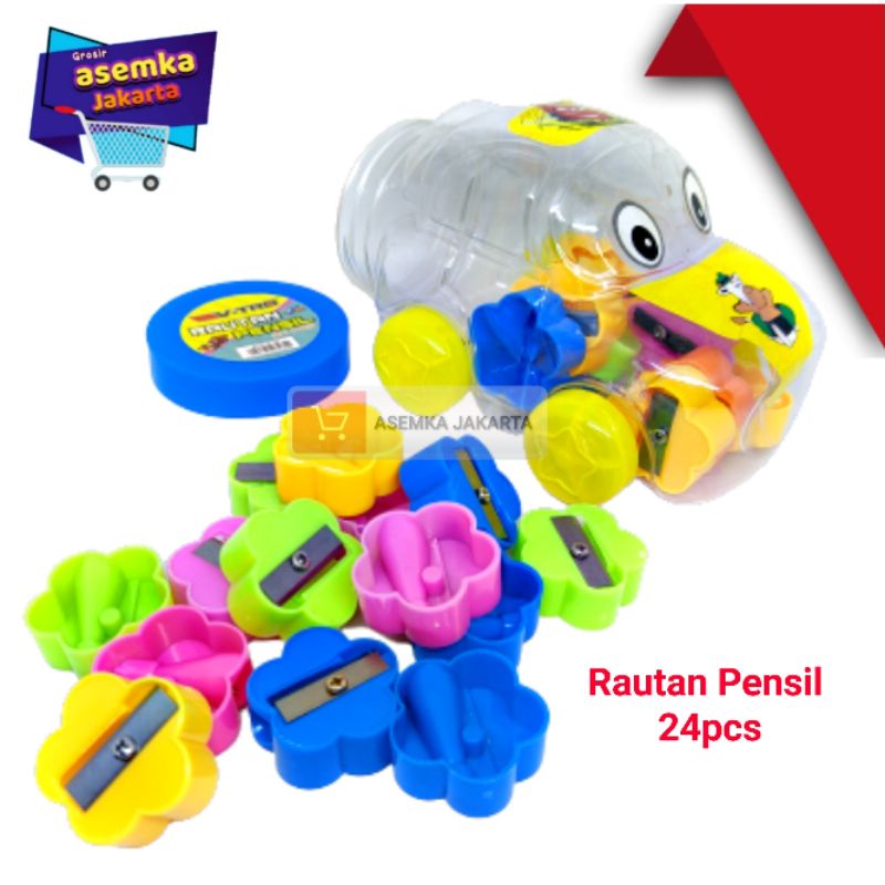 Rautan Pensil kemasan toples isi 24pcs