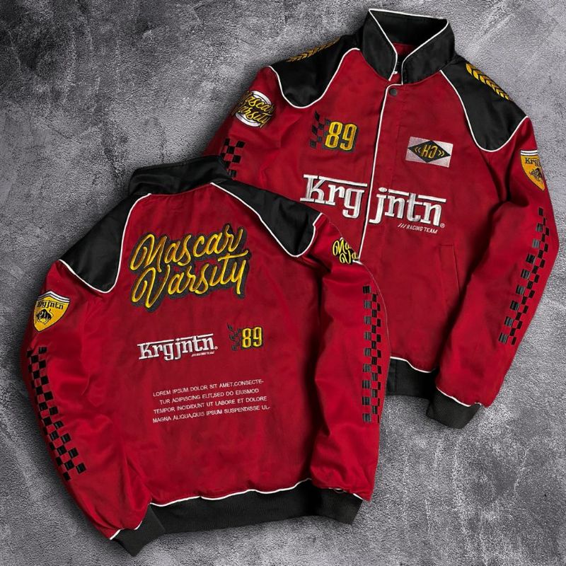 RACING JACKET RED BORN TO RACE - JAKET NASCAR BORN TO RACE ORIGINAL - NASCAR JACKET