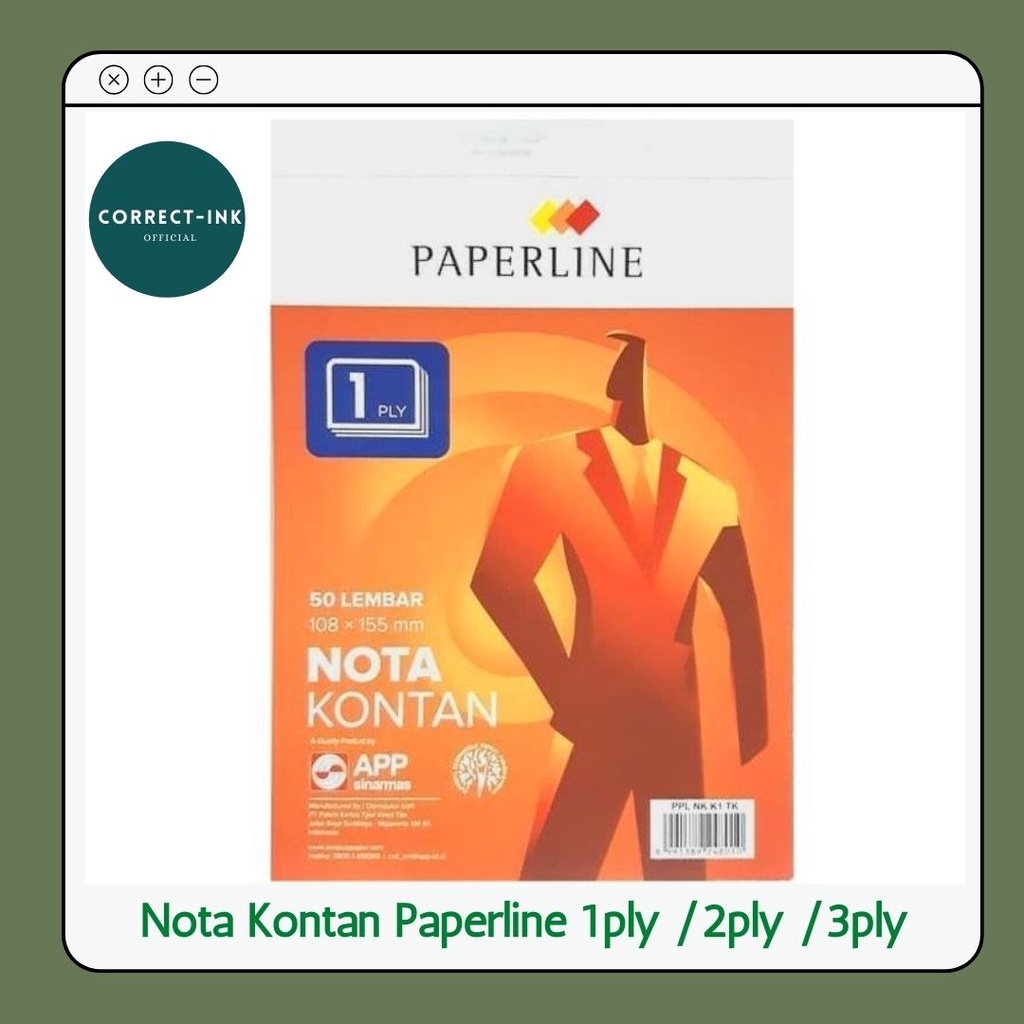 

Nota Kontan Paperline 1ply /2ply /3ply / Buku Nota 1 Rangkap - 3 Rangkap