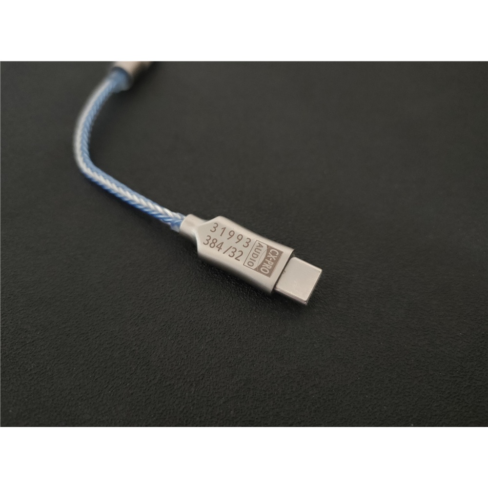 Cx31993 Headset DAC USB Tipe C Warna Biru Dengan Output 3.5mm SNR128dB PCM Untuk Android Windows10