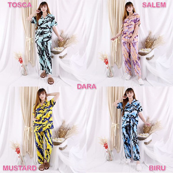Set Piyama Tie Dye CP Collection 5 Baju Tidur Rosei Eyza Myda Dara & Caris / Motif Tie Dye-6