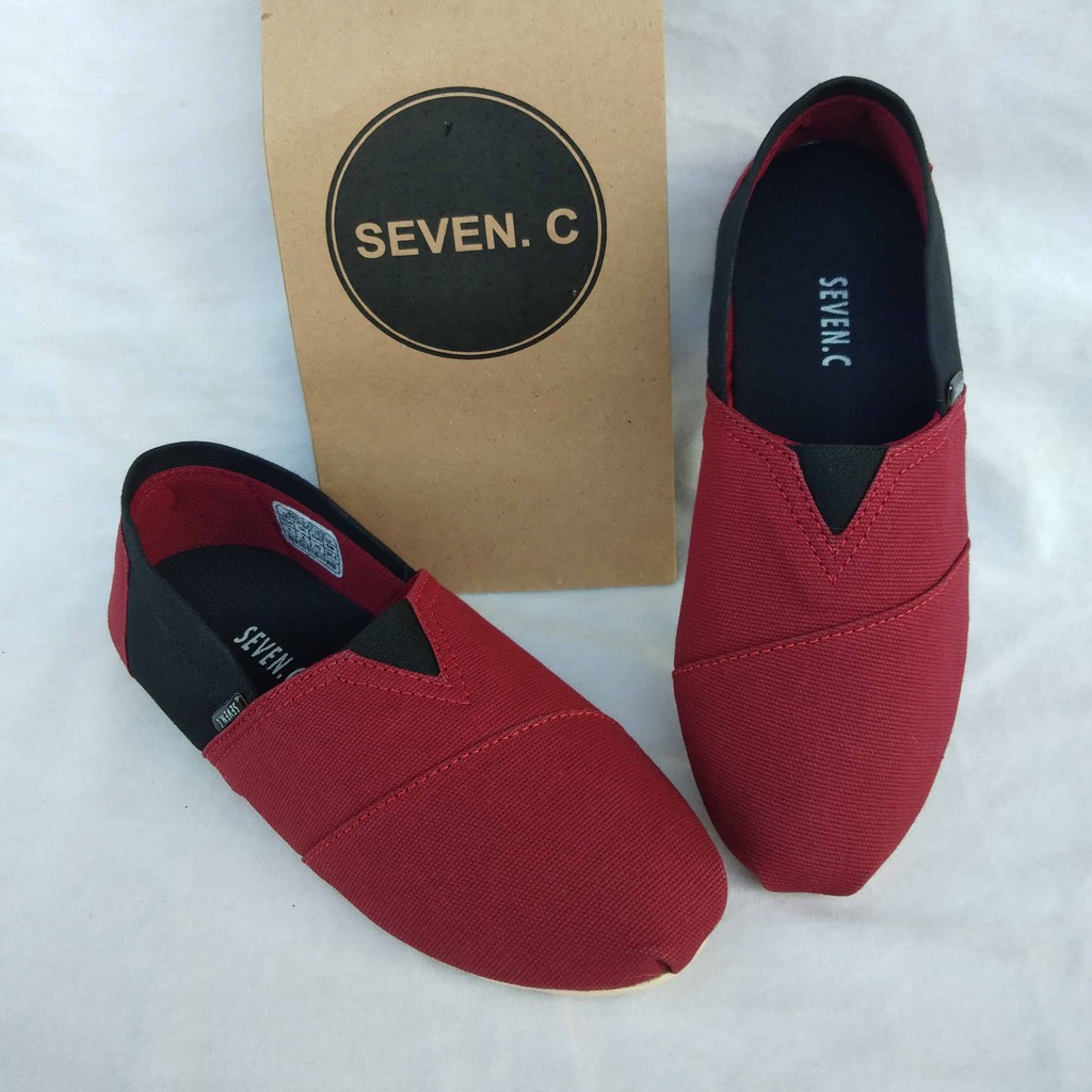 Sepatu slip on Pria dan Wanita Unisex Seven C-sepatu santai-sepatu kuliah-sepatu kerja-sepatu casual