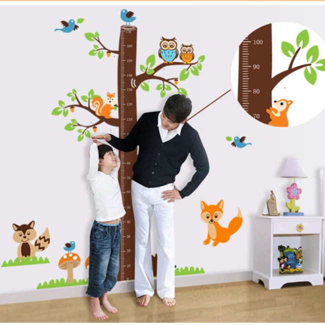 RekomendasiReliza Wall Sticker Pohon Pengukur Tinggi Badan Tree Grow Up Ay221 Stiker Dindingo