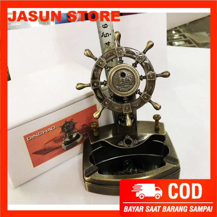 BISA COD! asbak plus korek api mancis model Stir Kapal ashtray lighter hadiah unik