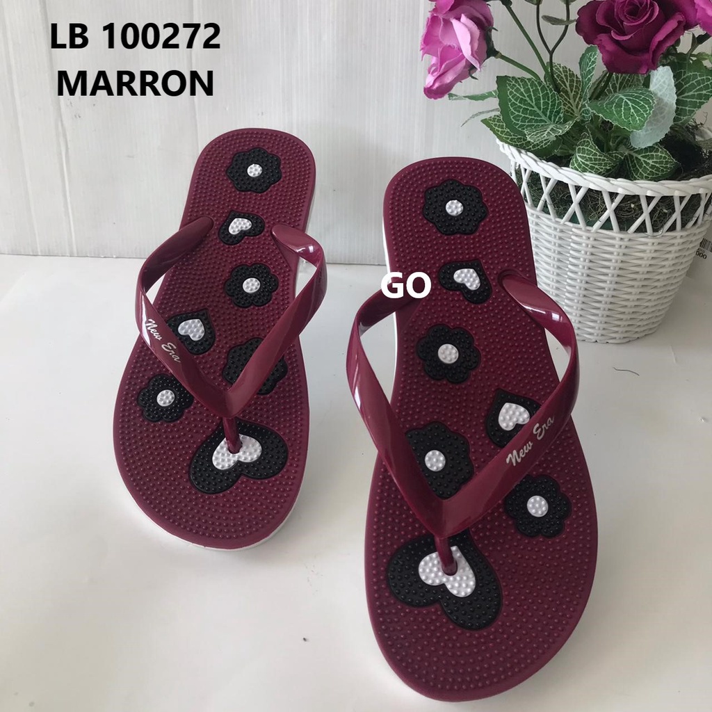 BB NEW ERA LB 100272 Sandal Kesehatan Rematik Wanita Sandal Karet Murah Original