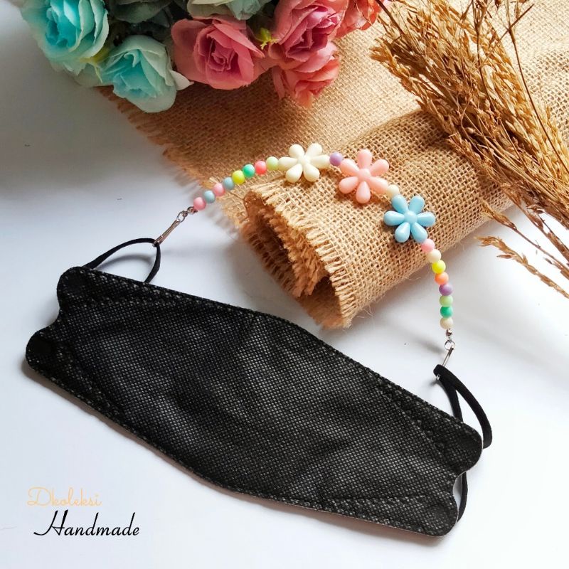 Konektor Masker Hijab Lucu | Konektor Masker Warna Pastel