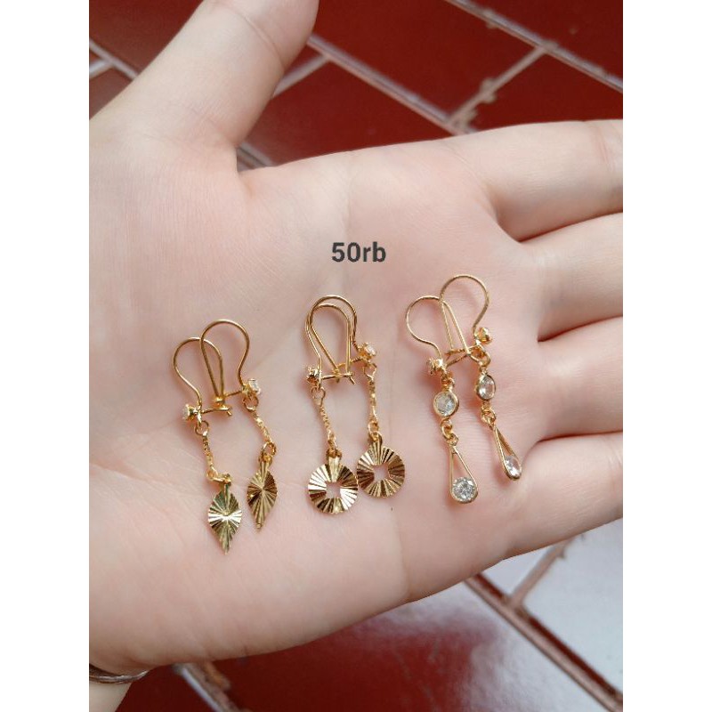 anting kait gantung panjang S925