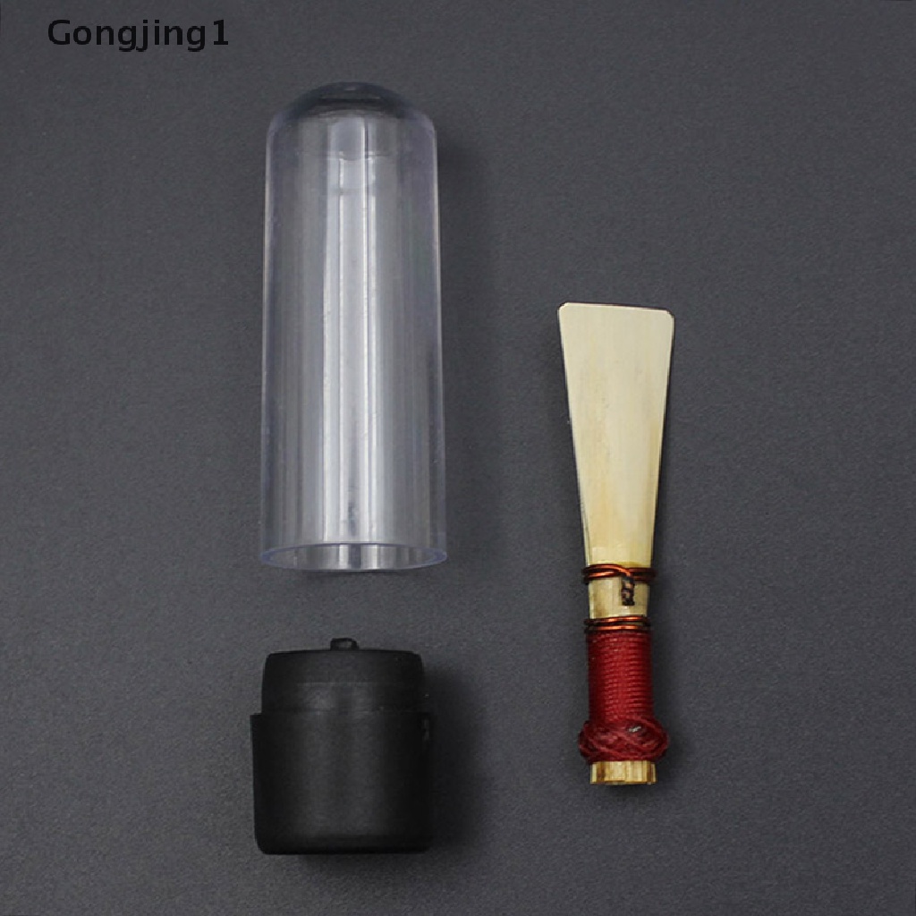 Gongjing1 1pc Bassoon Reed Kekuatan Medium Dengan Case Bassoon