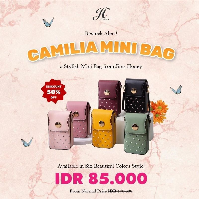 CAMILIA MINI BAG JIMS HONEY Tas Selempang Wanita Ori JH