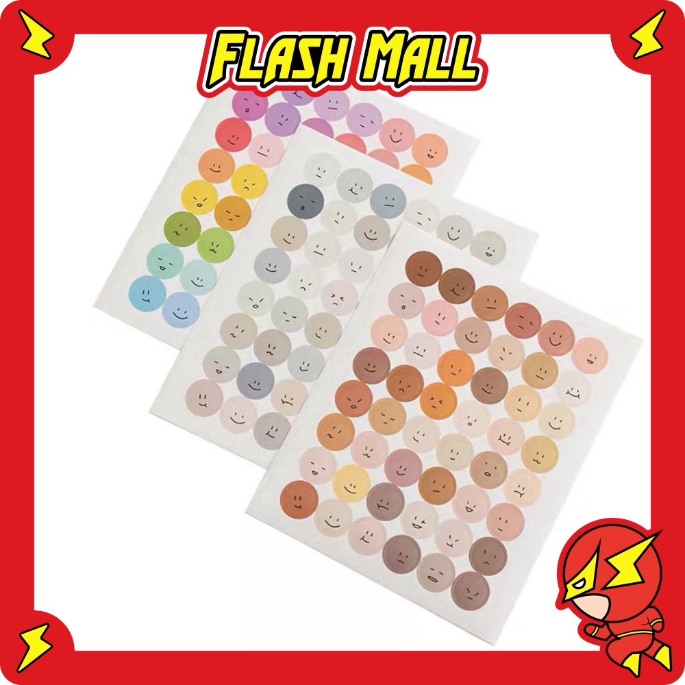 

FLASHmall 1Pc SMILEY Face Sticker Emoji Deco Jurnal Diary Scrapbook Stiker Emoji R441