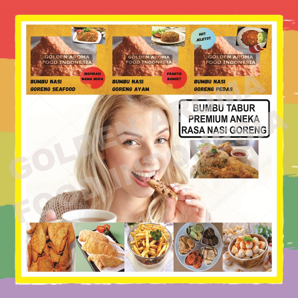 Aneka Bubuk Bumbu Tabur Nasi Goreng Fried Rice 1kg Rasa Nasi Goreng Ayam Pedas Seafood GAFI