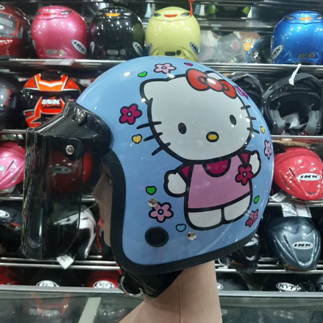 

HELM CAT RETRO MOTIF ROSSE KITTY BLUE