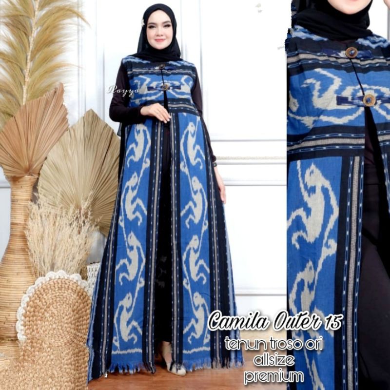 OUTER TENUN | CAMILA OUTER BAJU TENUN GAMIS TENUN WANITA GAMIS MUSLIM