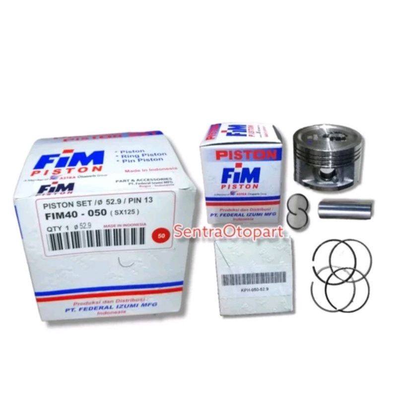 Piston seher kit karisma supra x 125 oversize 50 fim