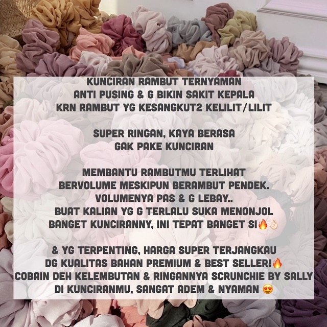 𝐁𝐘 𝐀𝐃𝐈𝐍𝐃𝐀 SCRUNCHIE IKAT RAMBUT / KUNCIR CEPOL HIJAB VOLUME SCRUNCHIES JILBAB KERUDUNG fame