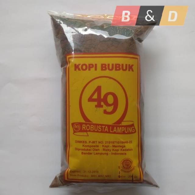 

49. Kopi Bubuk Robusta Asli Lampung Netto 1 Kg.