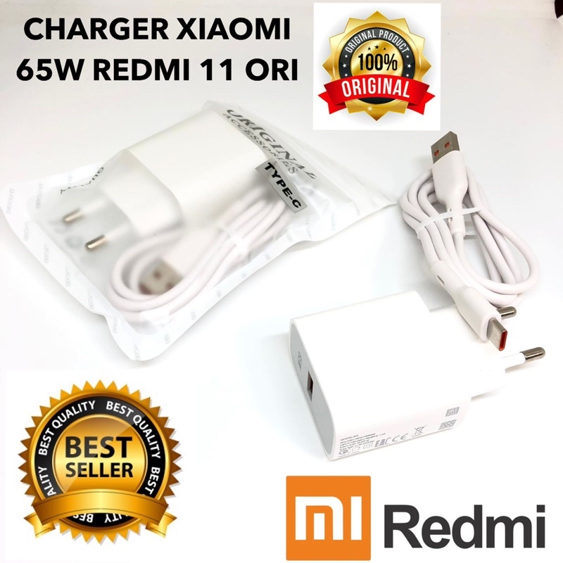 CHARGER ORI XIAOMI REDMI 11 NEW 65W FAST CHARGING MICRO DAN TYPE C